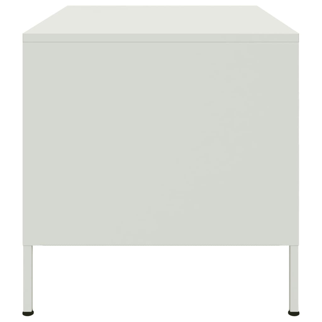Salontafel 68x50x50,5 cm koudgewalst staal wit