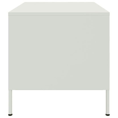Salontafel 68x50x50,5 cm koudgewalst staal wit