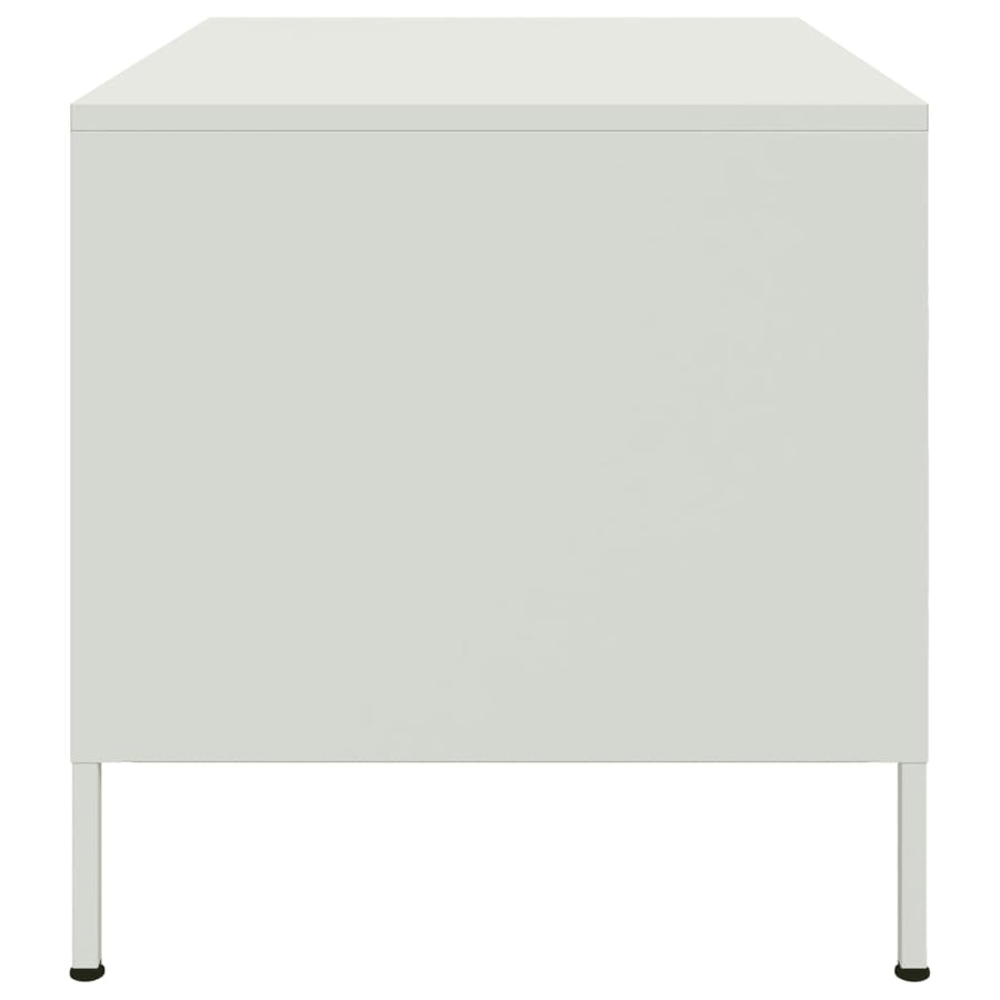 Salontafel 68x50x50,5 cm koudgewalst staal wit