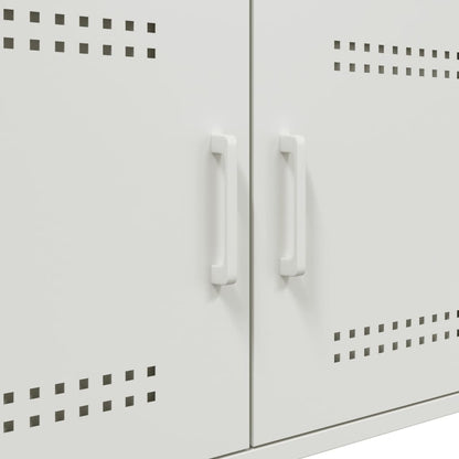 Salontafel 68x50x50,5 cm koudgewalst staal wit