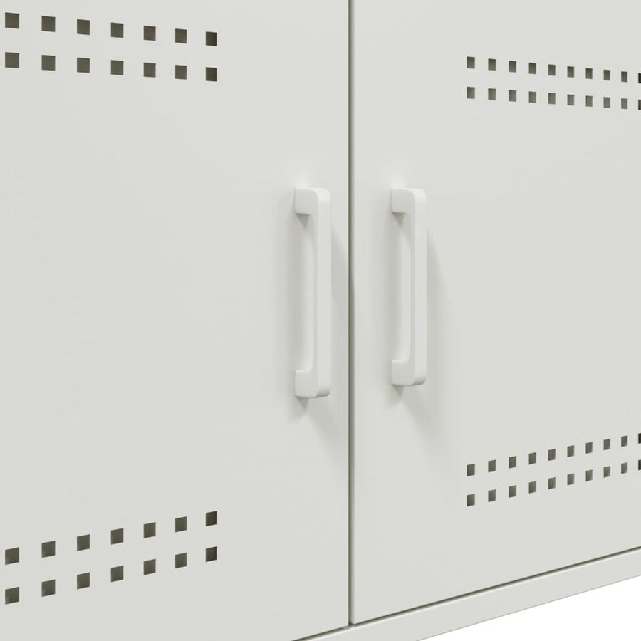 Salontafel 68x50x50,5 cm koudgewalst staal wit