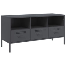 Tv-meubel 100,5x39x50,5 cm koudgewalst staal antracietkleurig
