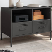 Tv-meubel 68x39x50,5 cm staal zwart muurbevestiging