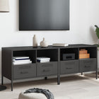 Tv-meubel 68x39x50,5 cm staal zwart (2 stuks)