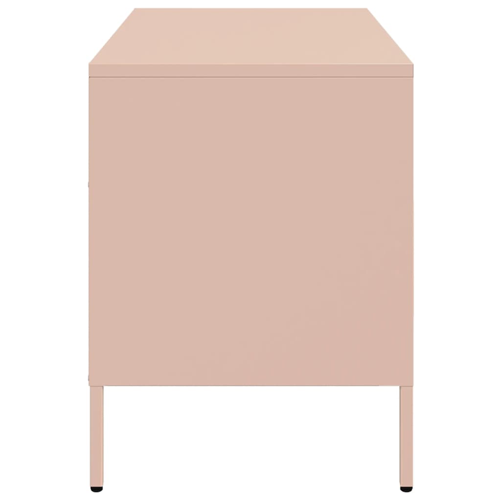 Tv-meubelen 2 st 68x39x50,5 cm koudgewalst staal roze