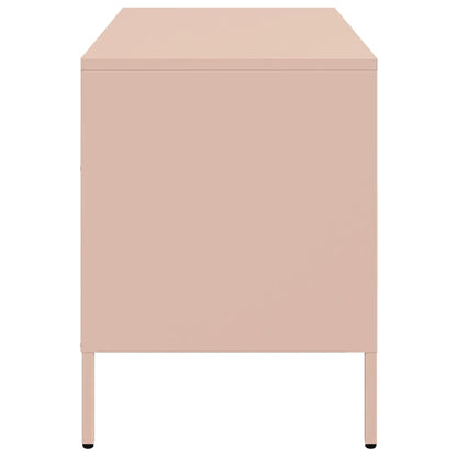 Tv-meubelen 2 st 68x39x50,5 cm koudgewalst staal roze