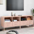 TV cabinets 2 pcs 68x39x50.5 cm steel pink