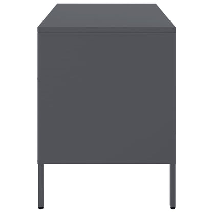 Tv-meubel 68x39x50,5 cm koudgewalst staal antracietkleurig