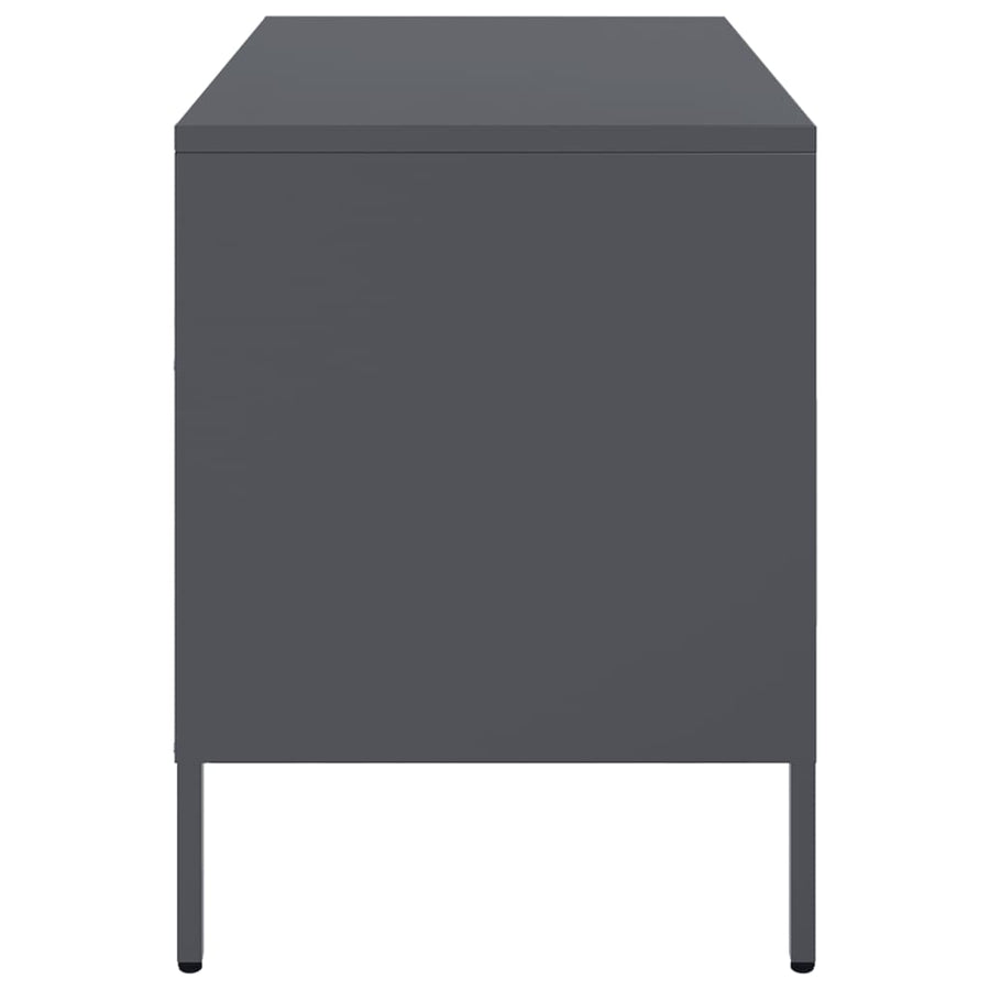 Tv-meubel 68x39x50,5 cm koudgewalst staal antracietkleurig