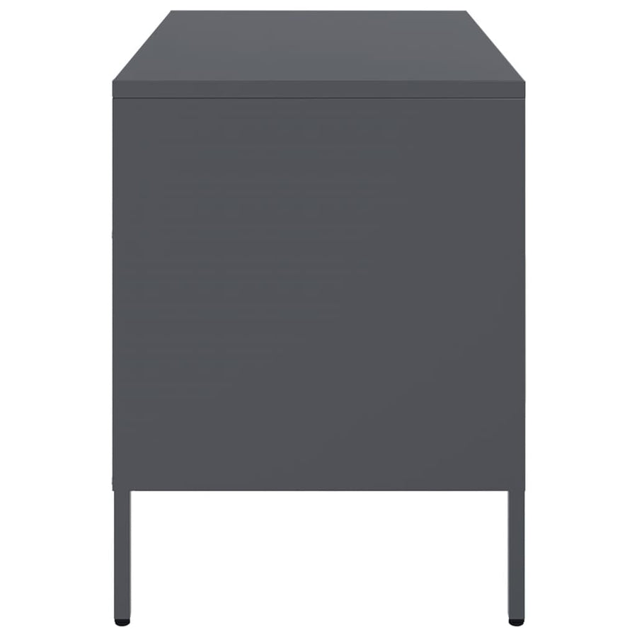 Nachtkastjes 2 st 68x39x50,5 cm koudgewalst staal antraciet