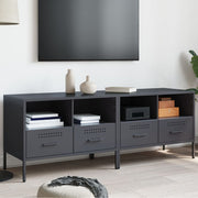 Tv-meubels 2 st 68x39x50,5 cm staal antraciet