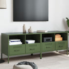 Tv-meubel 68x39x50,5 cm staal olijfgroen (2 stuks)