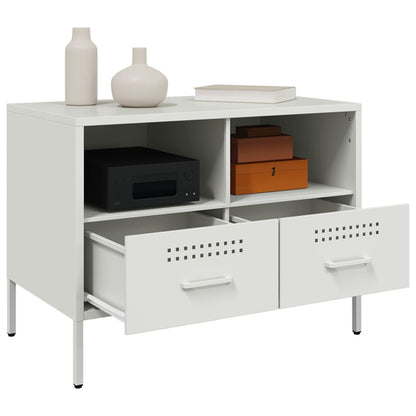 Tv-meubel 68x39x50,5 cm koudgewalst staal wit