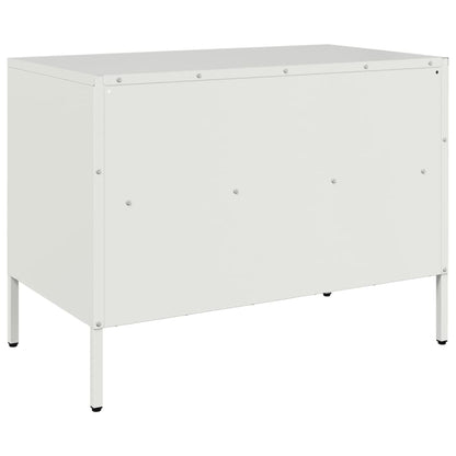 Tv-meubel 68x39x50,5 cm koudgewalst staal wit