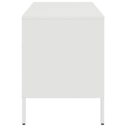 Tv-meubelen 2 st 68x39x50,5 cm koudgewalst staal wit
