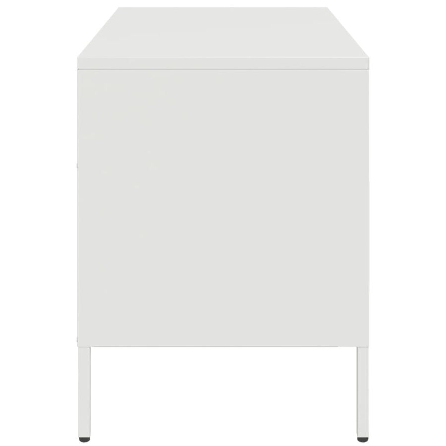 Tv-meubelen 2 st 68x39x50,5 cm koudgewalst staal wit