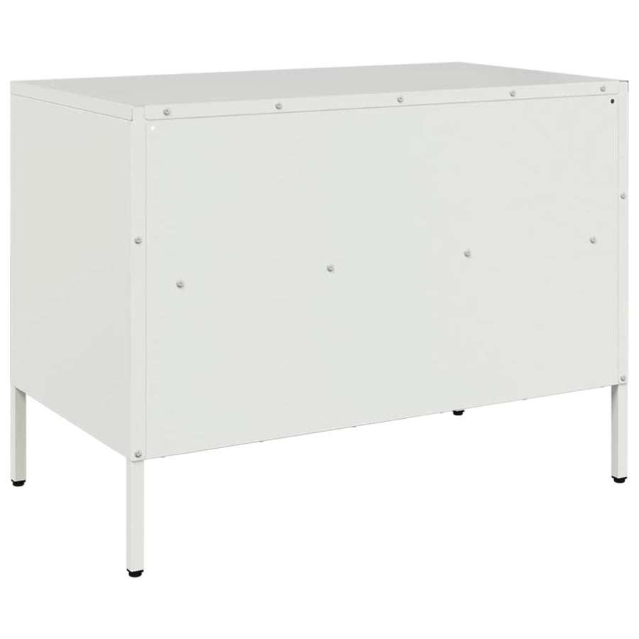 Tv-meubelen 2 st 68x39x50,5 cm koudgewalst staal wit
