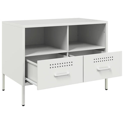 Tv-meubelen 2 st 68x39x50,5 cm koudgewalst staal wit