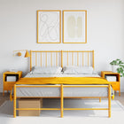 Bedside tables 2 pcs 36x39x50.5 cm steel mustard yellow