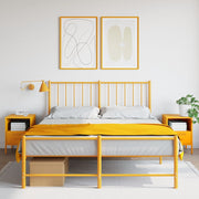 Nachtkastjes 2 st 36x39x50,5 cm staal mosterdgeel