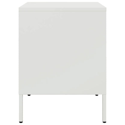 Nachtkastjes 2 st 36x39x50,5 cm koudgewalst staal wit