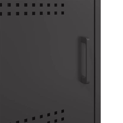 Nachtkastjes 2 st 36x39x68 cm koudgewalst staal zwart