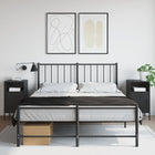 Bedside tables 2 pcs 36x39x68 cm steel black