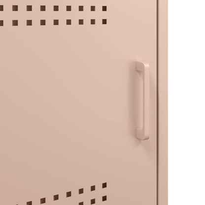 Nachtkastjes 2 st 36x39x68 cm koudgewalst staal roze