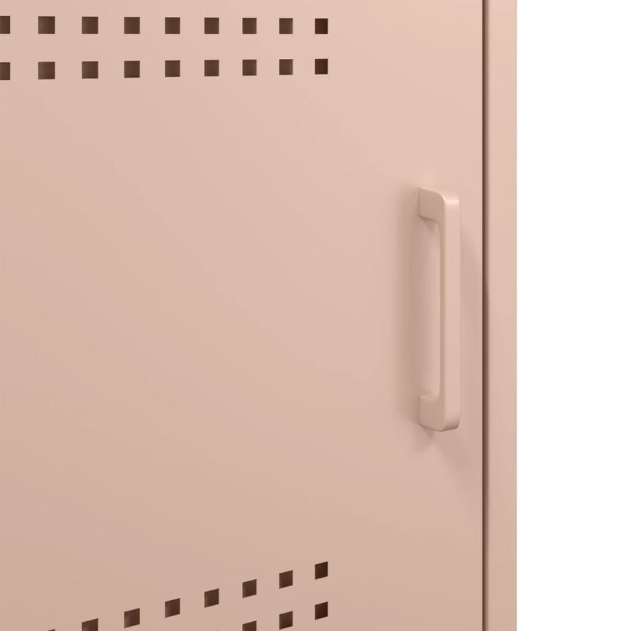 Nachtkastjes 2 st 36x39x68 cm koudgewalst staal roze