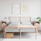 Bedside tables 2 pcs 36x39x68 cm steel pink