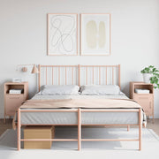 Nachtkastjes 2 st 36x39x68 cm staal roze