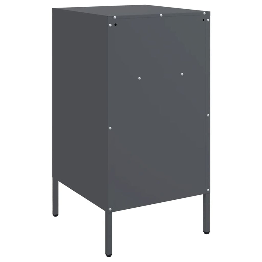 Nachtkastjes 2 st 36x39x68 cm koudgewalst staal antracietkleur
