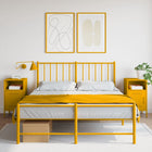Bedside tables 2 pcs 36x39x68 cm steel mustard yellow