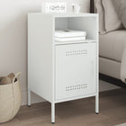 Bedside table 36x39x68 cm steel white