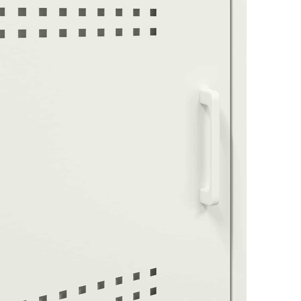 Nachtkastjes 2 st 36x39x68 cm koudgewalst staal wit