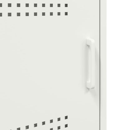 Nachtkastjes 2 st 36x39x68 cm koudgewalst staal wit