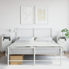 Bedside tables 2 pcs 36x39x68 cm steel white
