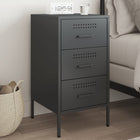 Nightstand 36x39x68 cm steel black