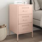 Nightstand 36x39x68 cm steel pink