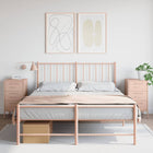 Bedside tables 2 pcs 36x39x68 cm steel pink