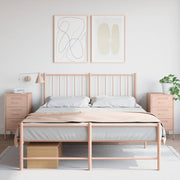 Nachtkastjes 2 st 36x39x68 cm staal roze