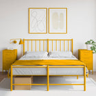 Bedside tables 2 pcs 36x39x68 cm steel mustard yellow