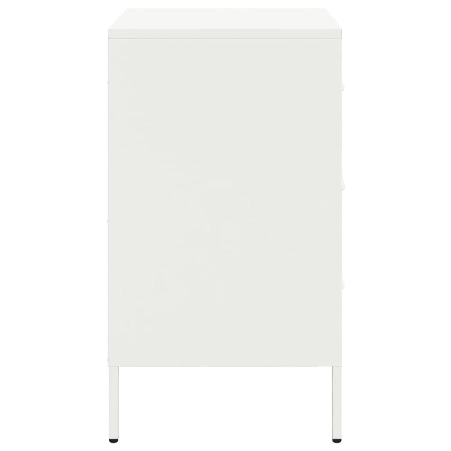 Nachtkastjes 2 st 36x39x68 cm koudgewalst staal wit