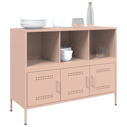 Dressoir 100,5x39x79 cm koudgewalst staal roze