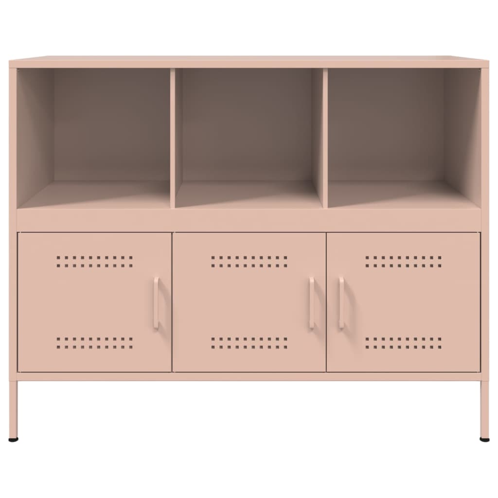 Dressoir 100,5x39x79 cm koudgewalst staal roze