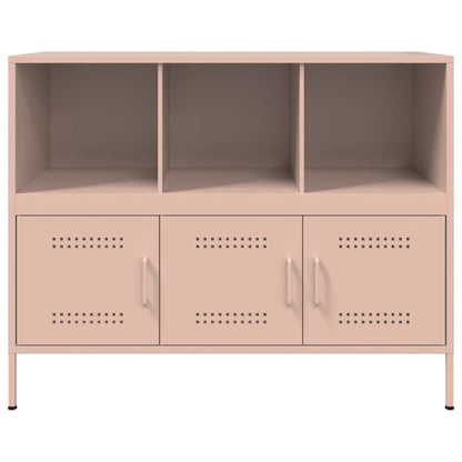 Dressoir 100,5x39x79 cm koudgewalst staal roze