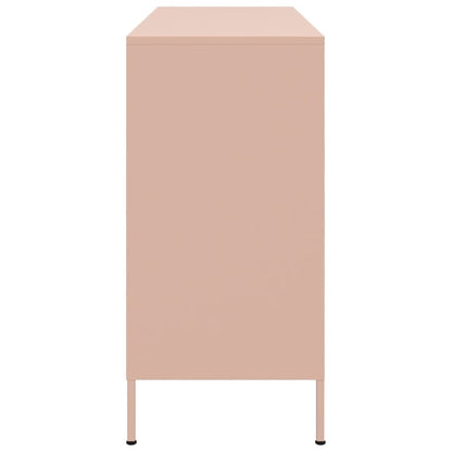 Dressoir 100,5x39x79 cm koudgewalst staal roze