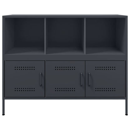 Dressoir 100,5x39x79 cm koudgewalst staal antracietkleurig