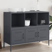 Dressoir 100,5x39x79 cm staal antraciet