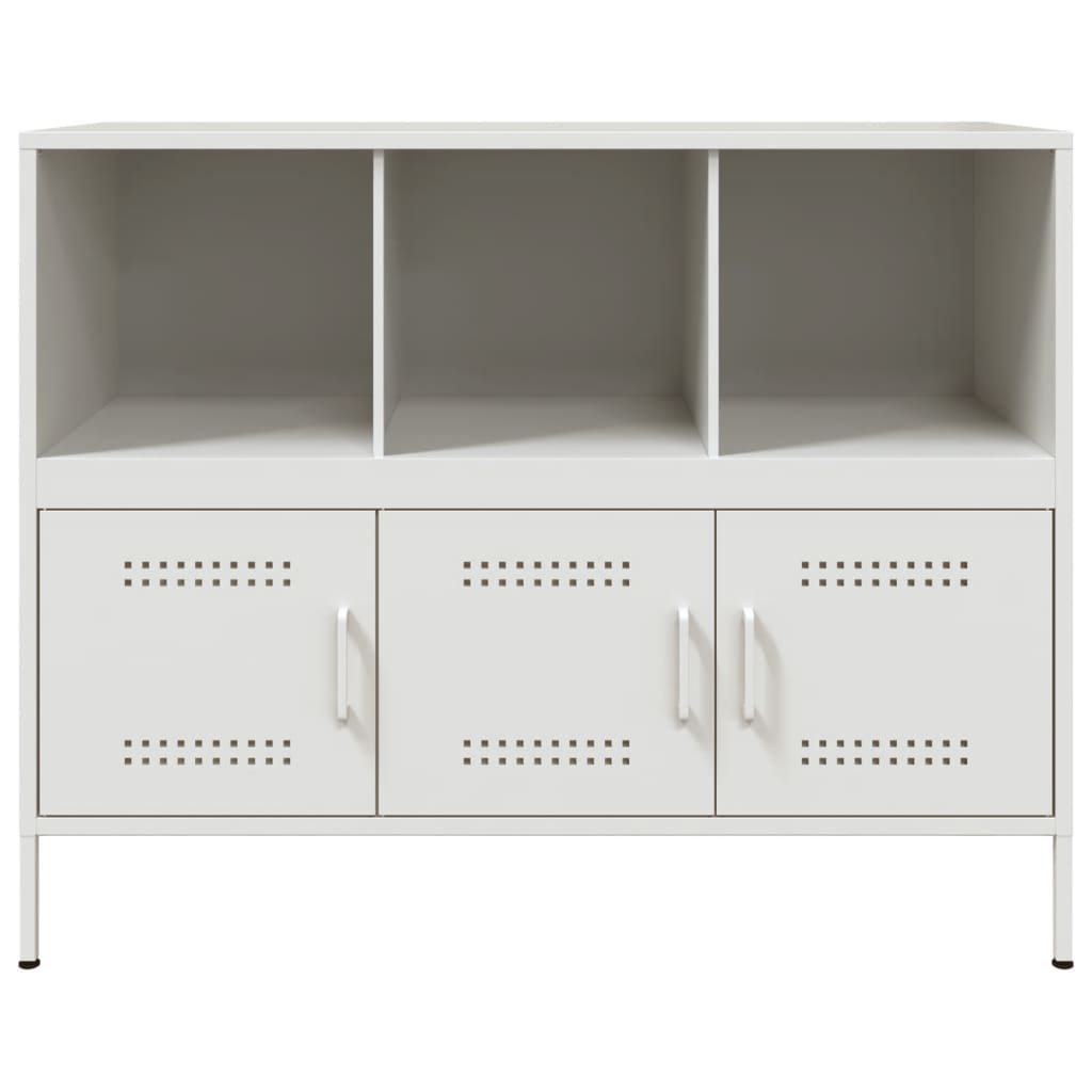 Dressoir 100,5x39x79 cm koudgewalst staal wit